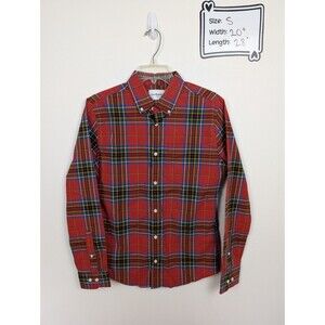 Goodfellow & Co The Every Wear Poplin Button-Up Shirt Men's Small Stewart Plaid